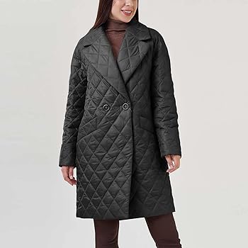 XUNRYAN Womens Quilted Lightweight Jacket Coat Button Down